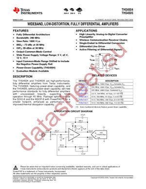 THS4504DR datasheet  